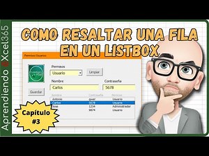 How to HIGHLIGHT a ROW of a LISTBOX | VBA | Visual Basic
