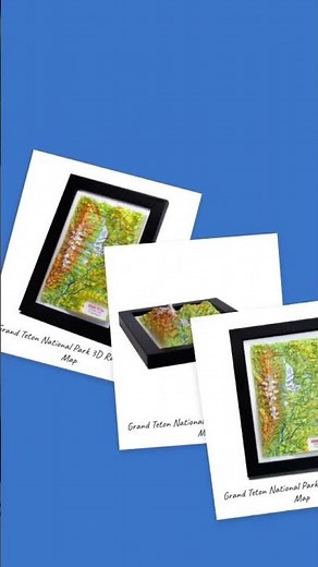 Grand Teton National Park 3D Raised Relief Map