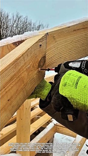 Strong Roof Beam Connection Using Long Screws | Smart Carpentry Technique.