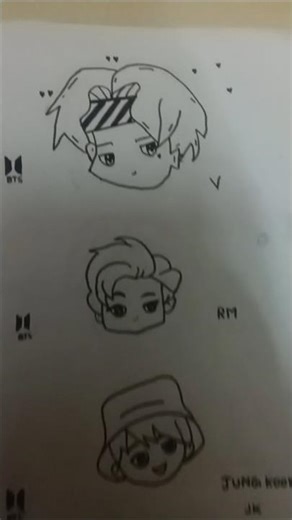 bts drawing tiny tan#easy#bts#tinytan #v#jk #jiminbts #suga #jhope #rmbts #jin #kpop #music
