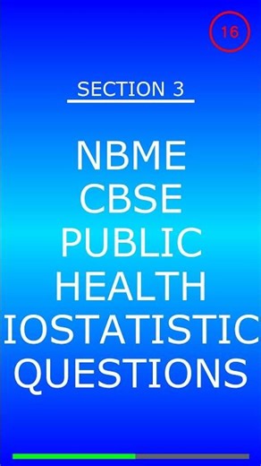 Nbme Cbse Public Health Biostatistics Questions Video