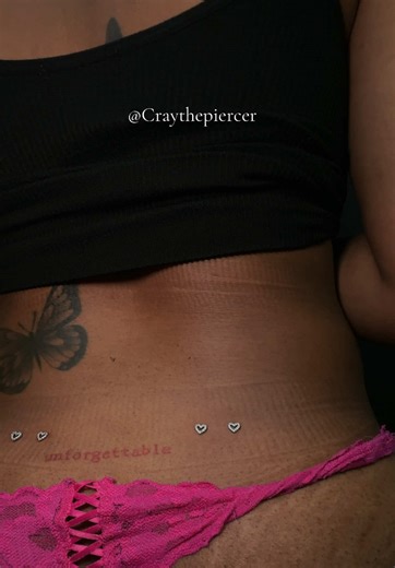 Back surface with four hearts 💓 #backsurface #InCrayWeTrust #dallaspiercer #fyp #piercingtok