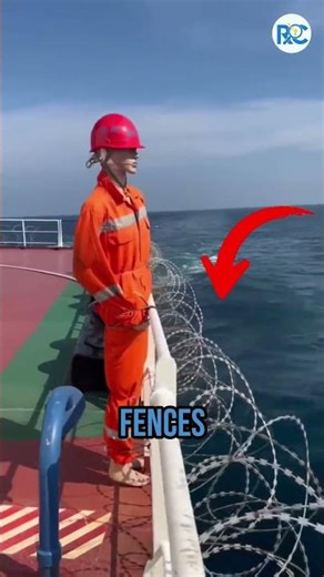 Why is this man throwing water into the sea from a ship?