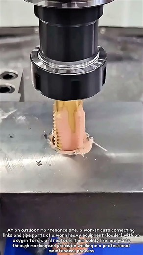 Heavy Equipment Load Arm Restoration and Repair Process via Oxygen Torch and Welding