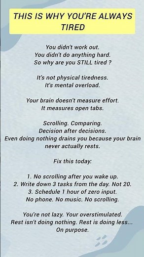 | This Is Why You Feel Drained Every Day | #shorts #tired