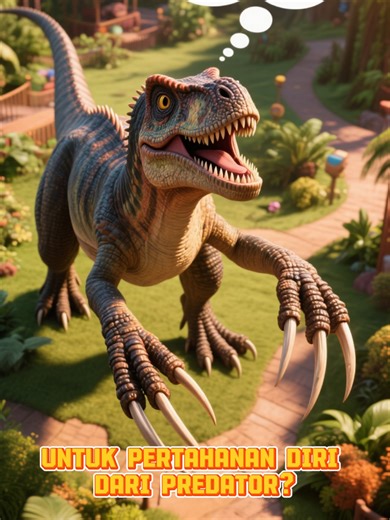 Kenalin, Dinosaurus dengan Cakar Terpanjang di Dunia! 🦖✂️ Jangan tertipu dengan cakarnya yang mirip sabit raksasa sepanjang 1 meter! Meskipun penampilannya sangat mengancam, Therizinosaurus sebenarnya adalah seorang herbivora alias pemakan tumbuhan. Cakar raksasa itu fungsinya bukan untuk berburu, tapi untuk menarik dahan pohon yang tinggi atau melindungi diri dari predator seperti Tarbosaurus. Bayangkan kalau makhluk ini masih ada sekarang, tukang kebun nggak perlu tangga lagi ya! 😂🌿 #Theriz