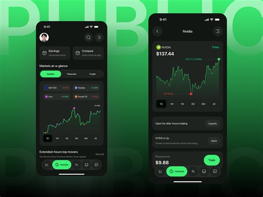Stock Trading Mobile App UI