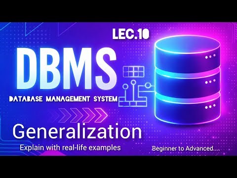 Generalization in DBMS | ER Model Generalization Explained in Hindi | DBMS Concepts | Lec.10