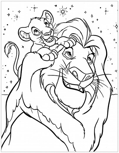 Coloriage de Le Roi Lion à imprimer