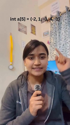 Gyani Kumari on Instagram: "Maximum Subarray Sum (Kadane’s Algorithm) 🚀 Full Logic & Code in the video! 📸 Highlights:🚀 Time: O(N) 🛠️ Space: O(1) Next topic kaunsa chahiye? Comment karke batao! 👇Follow @Coderestro for more! ✨ #dsa #softwareengineer #leetcode #placement #coderestro"