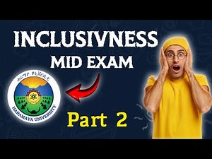 Inclusiveness Mid Exam part 2| Freshman Exams | seifu on ebs, Dinklijoch, Ale tube, Dink tv