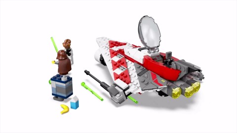 LEGO Star Wars Jedi Bob’s Starfighter Buildable Toy Vehicle, Brick Built Star Wars Starship with Jedi Bob Minifigure, Birthday Gift Idea for Boys, Girls or Any Fan Ages 8 and Up, 75388