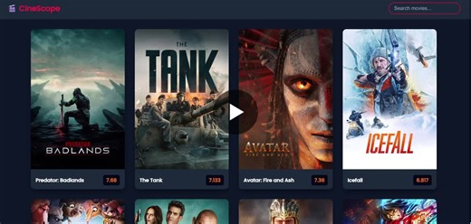 #cinescope #webdevelopment #javascript #frontend #projects #apis #html… | Akshidha S