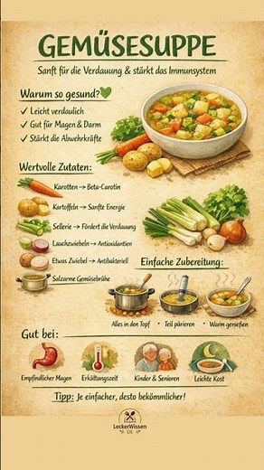 Vegetable soup – Gentle on the stomach, intestines & immune system ✨