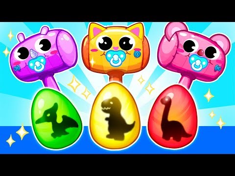 T-Rex Roar | Dinosaur Surprise Eggs | Dino Song | Funny Song For Baby & Nursery Rhymes | Toddler Zoo