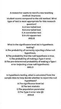 50 Hypothesis Testing MCQs | NET JRF Commerce Prep Hypothesis Testing Quiz for net jrf commerce dec