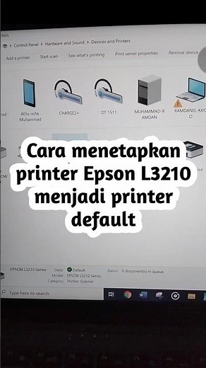 Cara menetapkan printer Epson L3210 menjadi printer default #tutorial #printer #ramdanistutorial