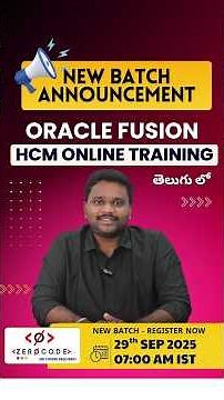 Oracle Fusion HCM Training Batch Sept 29, 2025 🚀 No Coding | High Salary IT Career | Free Demo