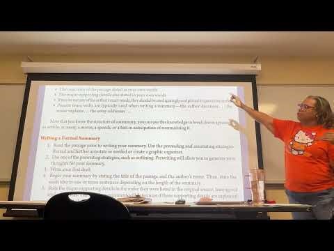 ENGL 1301 Unit 3: Chapter 15 - Summary Writing