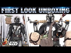 Hot Toys The Mandalorian & Grogu Deluxe Star Wars Figure Set Unboxing | First Look