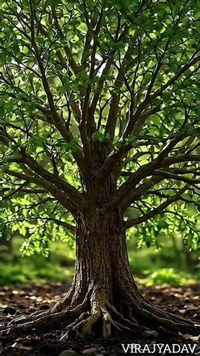 In forest growing a beautiful tree🌲