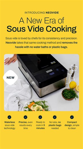 Sous vide is loved by chefs for its precision and consistency - and the Neovide takes it to the next level by removing the hassle of water baths and plastic bags! ✔️ Waterless sous vide technology ✔️ Precise, even results every time ✔️ Ready to cook in 5 minutes ✔️ No tubs or plastic bags needed ✔️ Compact design that’s simple to clean From salmon to brisket to vegetables, Neovide makes sous vide cooking simple, fast and completely stress-free. 👉 Shop Neovide: https://omnikitchen.co.za/products