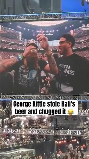 Kittle & Hali at WrestleMania 🍻