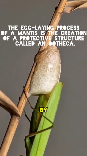 The egg-laying process of a mantis is the creation of a protective structure called an ootheca. After finding a suitable spot, the female fixes her abdomen and presses its/tip against a surface. From glands in her ovipositor, she secretes a thick, protein-rich foam and shapes it with her abdomen to form a base attached to a branch or object. She keeps adding foam, molding it into oval or elongated shapes depending on the species. #viralreelschallenge2025viralreelschallengejaiviralreelschallengev