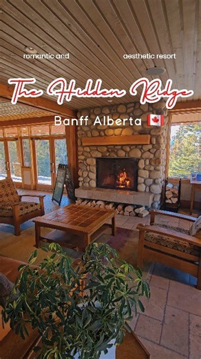 Banff Alberta Canada 🇨🇦 Cozy mountain stay at Hidden Ridge Resort 🏔️✨ Cabin-style vibes, fireplace warmth, hot pools, and stunning views over Banff — all with very affordable pricing for a mountain getaway. Mountain mornings cozy nights = perfect Banff escape 💙 Banff Alberta Canada 🇨🇦 . . . . #Banff #MountainStay #RockyMountainVibes #TravelAlberta | Calgary Connections