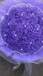Handmade diy crepe paper rose flowers bouquet #tips #handmade #crafts #diy #kid | Handmade