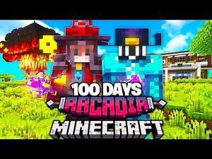I Survived 100 Days in ARCADIA Minecraft...