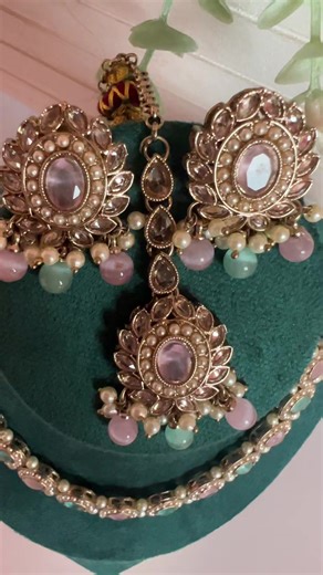 Latest Beautiful Ruby Set with Earrings