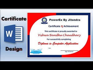 How to create a Certificate Design in MS Word
