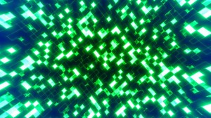 Download Green energy looped glowing blocks digital futuristic squares computer bright background for free
