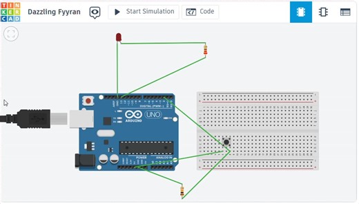Arduino Push Button LED Circuit with Tinkercad Simulation | Junaid Khan posted on the topic | LinkedIn