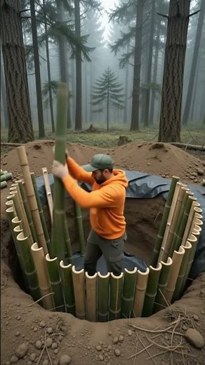 I Built a Secret Underground Bunker in the Forest#undergroundbunker #offgrid #survival #bunker