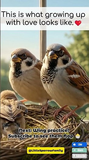 The Glow Up Is Real! Baby Sparrows Get Their First Feathers 🪶✨ | Little Sparrow Family