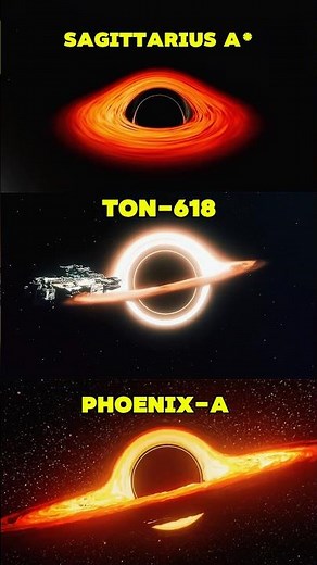 Sagittarius A* vs Phoenix A vs TON 618 🌌#blackhole #ton618 #phoenixa