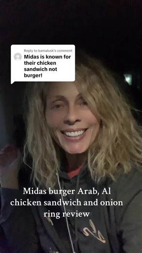 Replying to @bamalusk “I mean I’m not gonna throw it out or anything cause I’m starving but chicken sandwich 6/10, onion rings 11/10 and Sprite is kickin’ “😆 #tiffanyfromalabama #midasburger #tiffeats #thursdayvibes