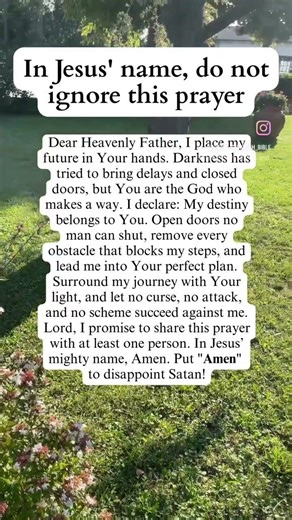 In Jesus' name, do not ignore this prayer