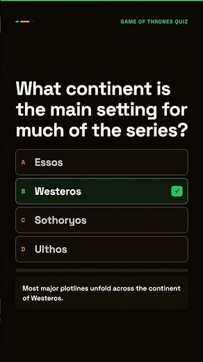 Game of Thrones Quiz | 3 Quick Questions