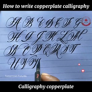192K views · 1.9K reactions | How to write copperplate calligraphy l Calligraphy copperplate | Tomorrows futures | Facebook
