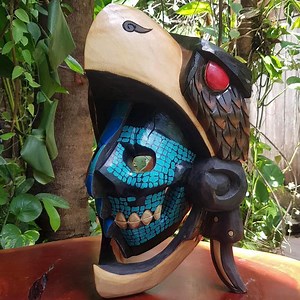 Eagle Mayan Warrior Wooden Mask, Mayan and Aztec Culture, 3D Carving, Handcraft - Etsy
