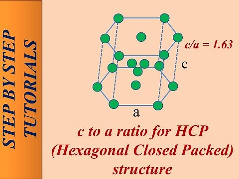 c to a ratio for HCP structure
