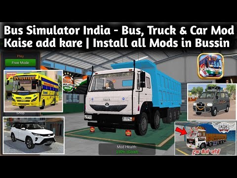 How To install Car Truck Bus Mod in Bus Simulator India 