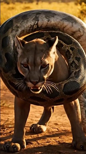 Big Python Attacked Lion and Rescued by Team