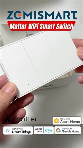 Zemismart Matter WiFi Smart Switch #smartswitch #matter #applehome