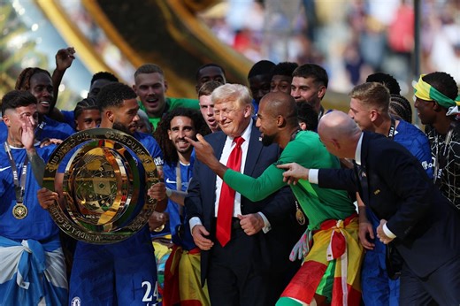 Trump awards Chelsea the Club World Cup trophy amid boos, that one awkward moment
