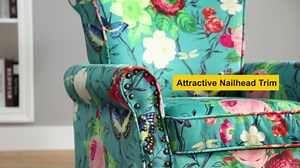 JAYDEN CREATION Auria Traditional Mustard Polyester Accent Arm Chair with Nailhead Trim and Rolled Arms (Set of 2) CHWS0213-MUSTARD-S2