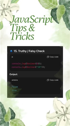 #15 JavaScript Tips & Tricks